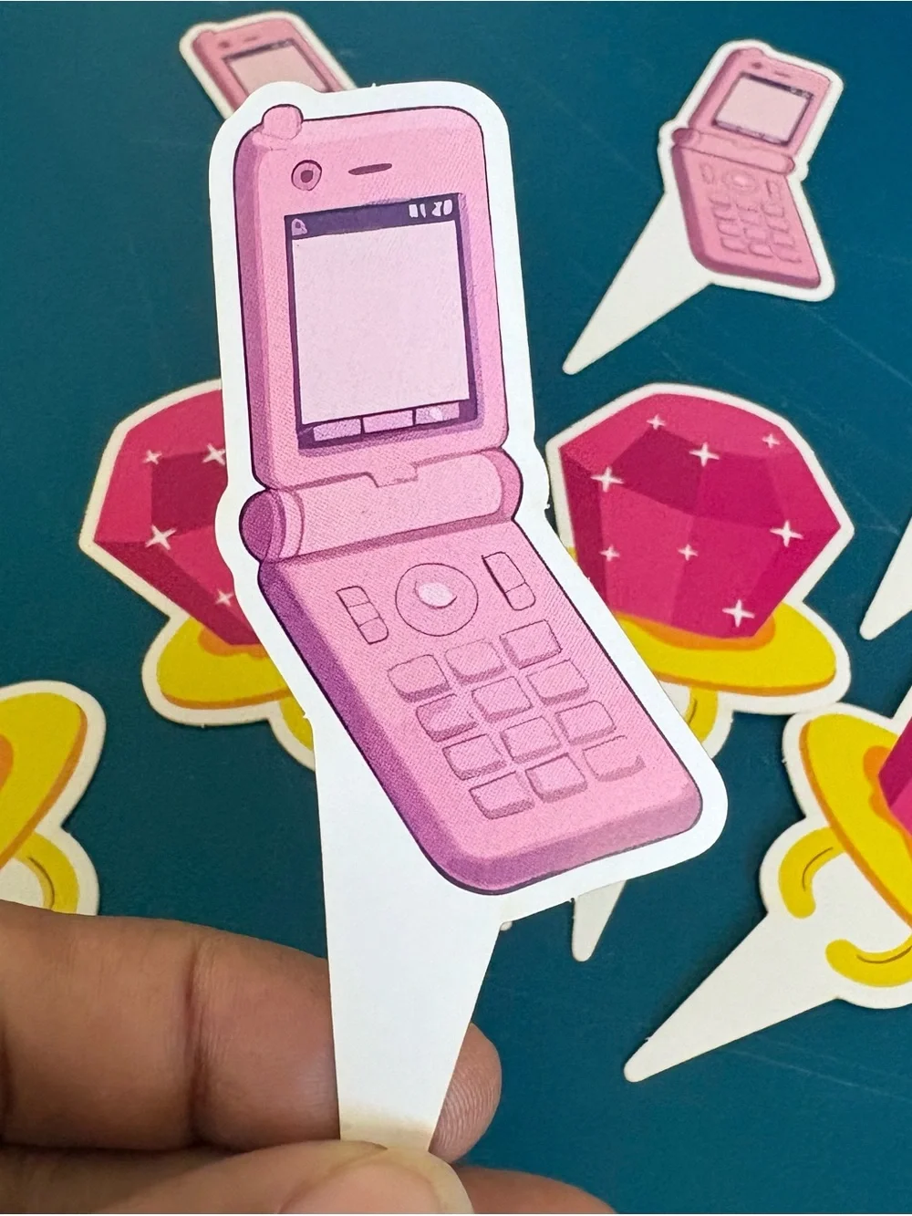 Y2K Retro Baby Shower Cupcake Toppers Set